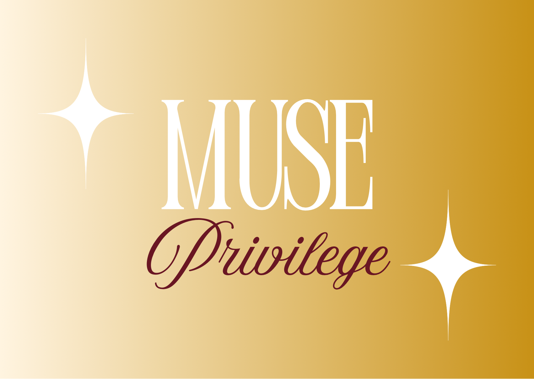 Gold background with 'MUSE Privilege' gift card